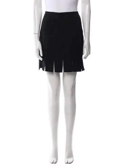 Pre-owned Claude Montana Vintage Mini Skirt In Black