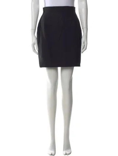 Pre-owned Claude Montana Vintage Mini Skirt In Black