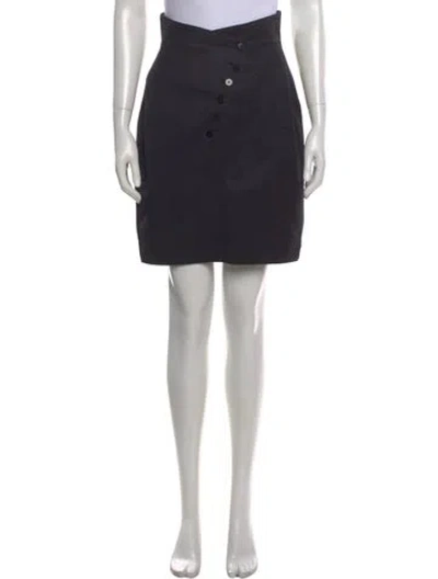 Pre-owned Claude Montana Vintage Mini Skirt In Black