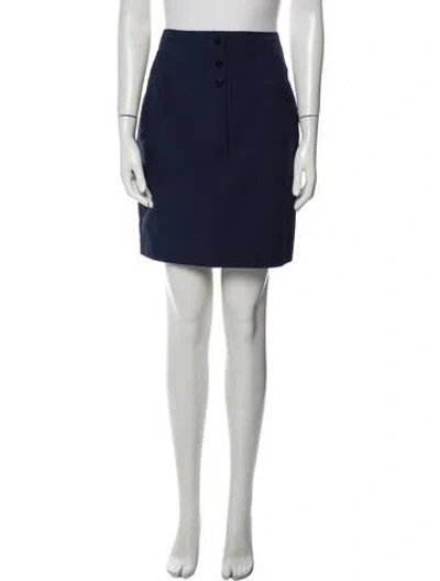 Pre-owned Claude Montana Vintage Mini Skirt In Blue