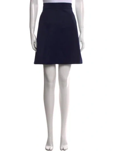 Pre-owned Claude Montana Vintage Mini Skirt In Blue