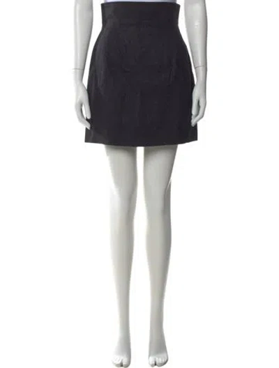 Pre-owned Claude Montana Vintage Mini Skirt In Gray