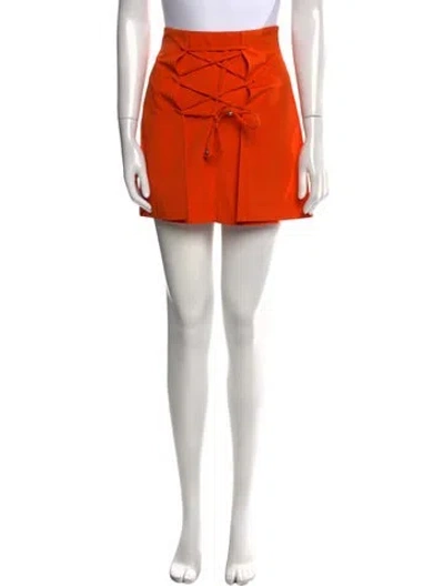 Pre-owned Claude Montana Vintage Mini Skirt In Orange