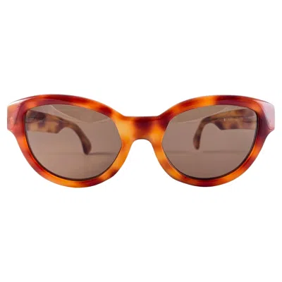 Pre-owned Claude Montana Vintage Montana Cat Eye Medium Tortoise Frame France Sunglasses 1980's In Brown