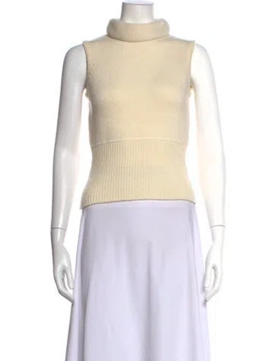 Pre-owned Claude Montana Vintage Turtleneck Sweater In Neutrals