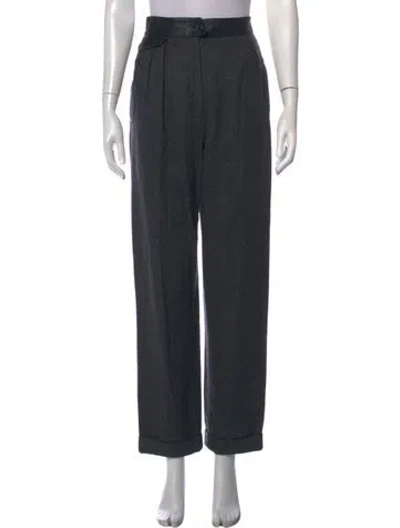 Pre-owned Claude Montana Vintage Wide Leg Pants In Grey