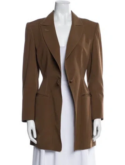 Pre-owned Claude Montana Wool Blazer In Brown