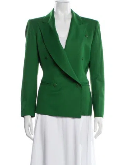 Pre-owned Claude Montana Wool Blazer In Green