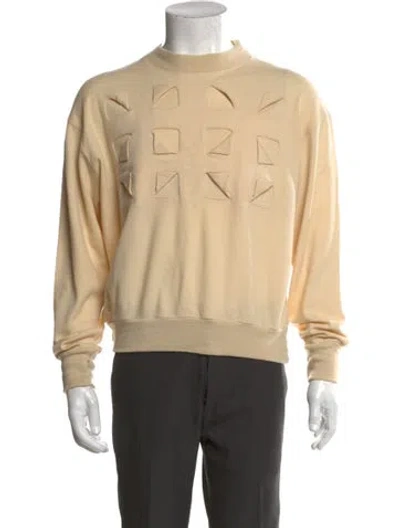 Pre-owned Claude Montana Wool Graphic Print Pullover In Neutral