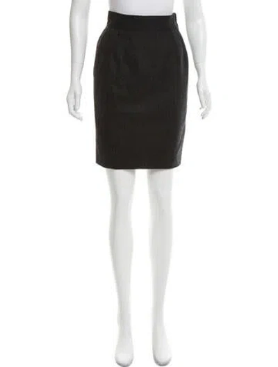 Pre-owned Claude Montana Wool Knee-length Skirt In Gray