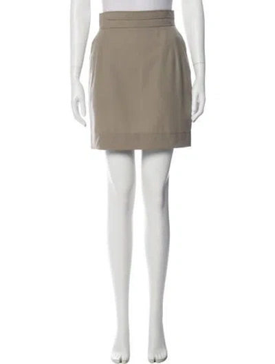 Pre-owned Claude Montana Wool Mini Skirt In Gray