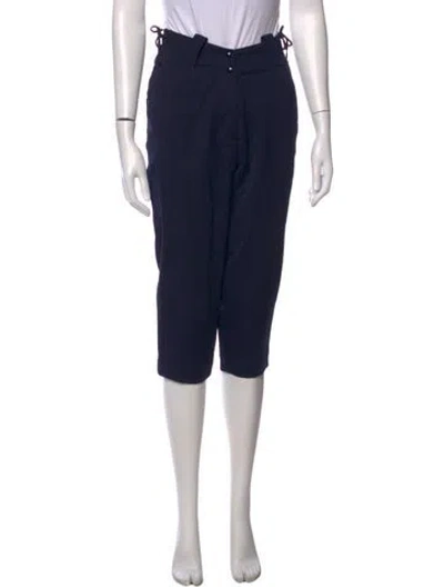 Pre-owned Claude Montana Wool Straight Leg Pants In Blue