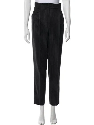 Pre-owned Claude Montana Wool Straight Leg Pants In Gray
