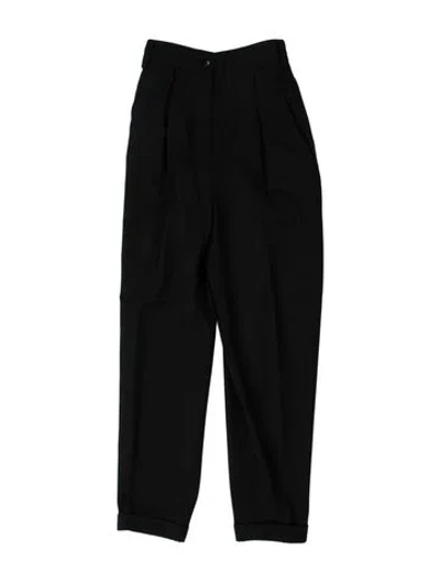 Pre-owned Claude Montana Wool Wide Leg Pants In Black