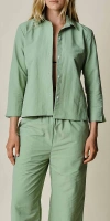 Claudent Button Up Shirt Sage In Green