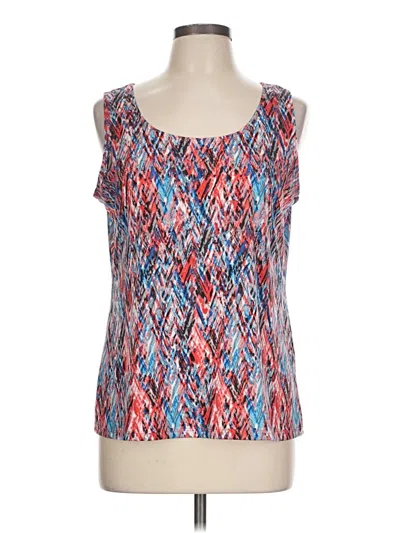 Pre-owned Claudia Ev Tank Top Red Square Neckline Tops