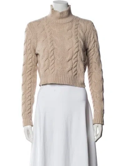 Pre-owned Claudia Schiffer X Frame Turtleneck Sweater In Neutral