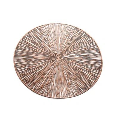 Claudiag Collection 15" Signature Placemat In Rose Gold