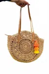 Claudiag Collection Women's Marco Island Beach Bag In Tan In Multi