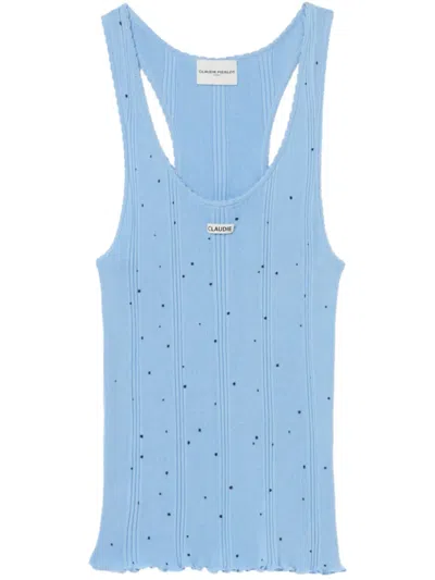 Claudie Pierlot Appliqué Tank Top In Blue