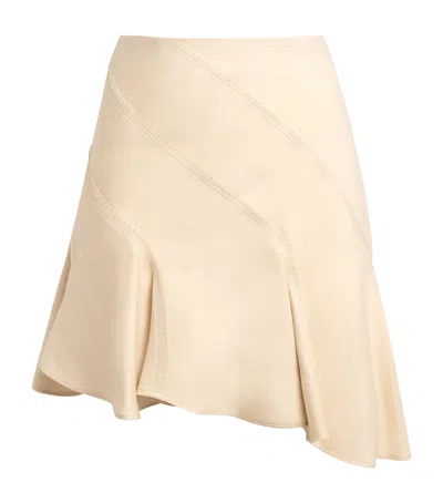 Claudie Pierlot Asymmetric Mini Skirt In Nude