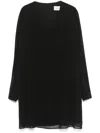 Claudie Pierlot Womens  Rififi V-neck Woven Midi Dress In Noir / Gris