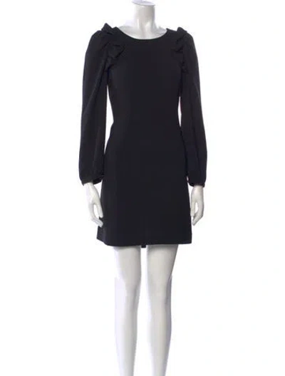 Pre-owned Claudie Pierlot Bateau Neckline Mini Dress In Black