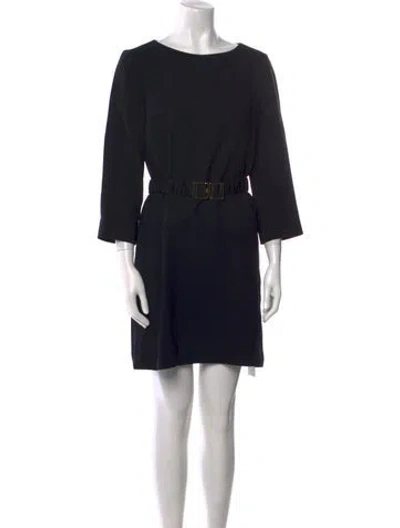 Pre-owned Claudie Pierlot Bateau Neckline Mini Dress In Black