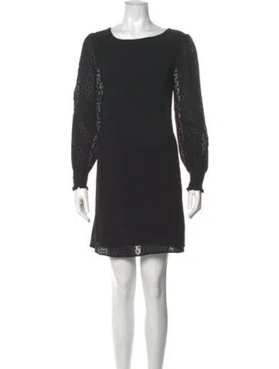 Pre-owned Claudie Pierlot Bateau Neckline Mini Dress In Black