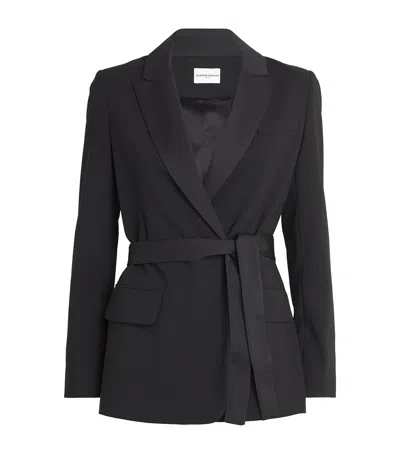 Claudie Pierlot Belted Blazer In Black