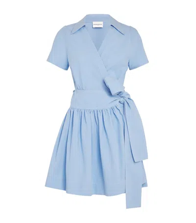 Claudie Pierlot Belted Mini Dress In Blue