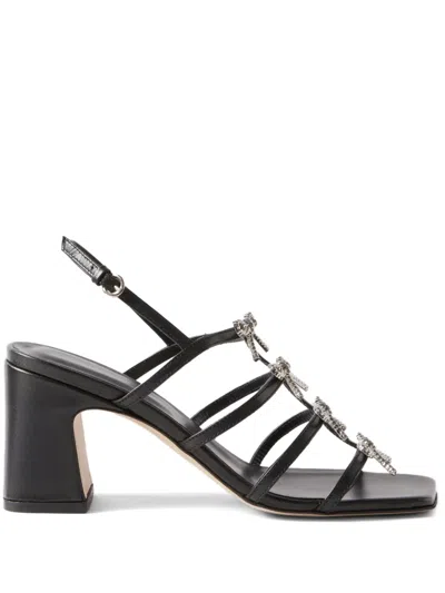 Claudie Pierlot Bow-detail Strap Sandals In Black