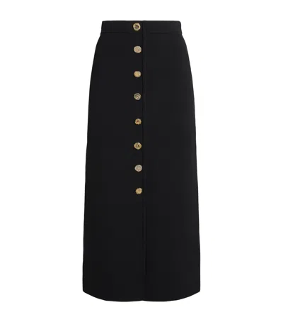 Claudie Pierlot Braid-detail Midi Skirt In Black