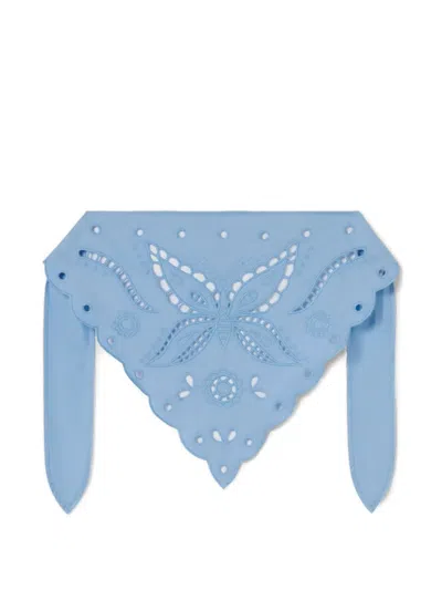 Claudie Pierlot Broderie-anglaise Bandana In Blue
