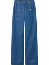 Claudie Pierlot High-rise Wide-leg Jeans In Blue