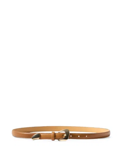 Claudie Pierlot Buckle-fastening Leather Belt In Brown