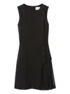 Claudie Pierlot Button-detail Pleated Dress In Black