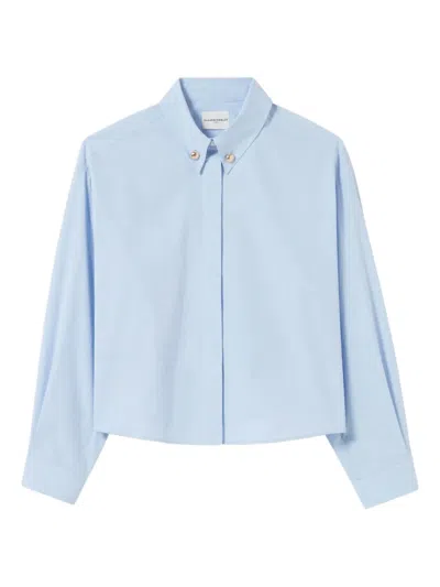 Claudie Pierlot Button-detail Shirt In Blue