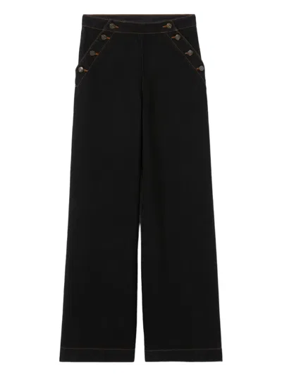 Claudie Pierlot Button-fastening Jeans In Black