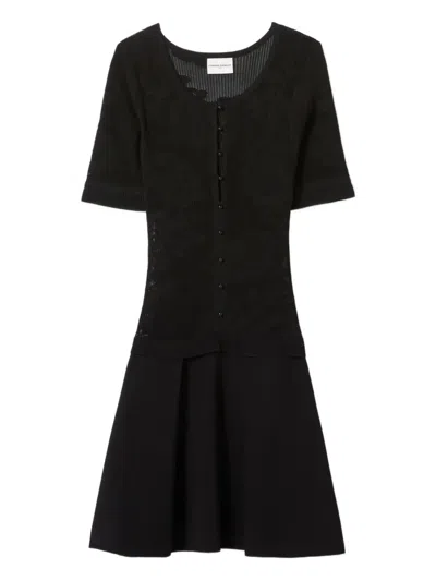 Claudie Pierlot Button-fastening Mini Dress In Black