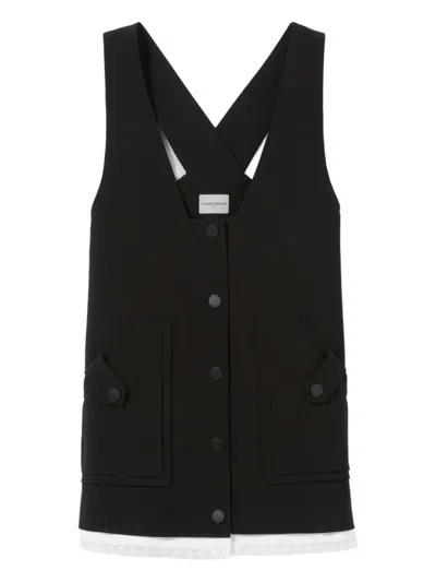 Claudie Pierlot Button-fastening Pocket Dress In Black