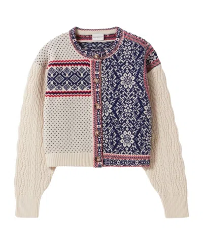 Claudie Pierlot Button Pattern Cardigan In Nude