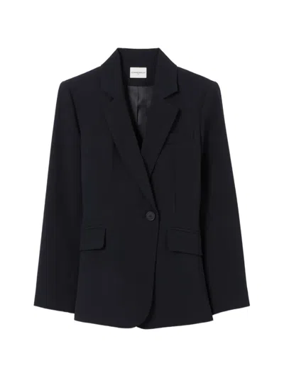 Claudie Pierlot Button Single-breasted Blazer In Black