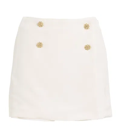 Claudie Pierlot Button-trim Tailored Skort In Neutral