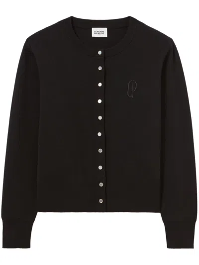 Claudie Pierlot Button-up Cardigan In Noir / Gris