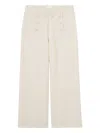 Claudie Pierlot Buttoned Cropped Pants In Neutrals