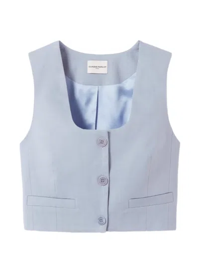 Claudie Pierlot Buttoned Vest In Blue