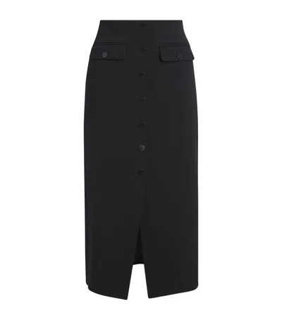 Claudie Pierlot Button-front Midi Skirt In Black