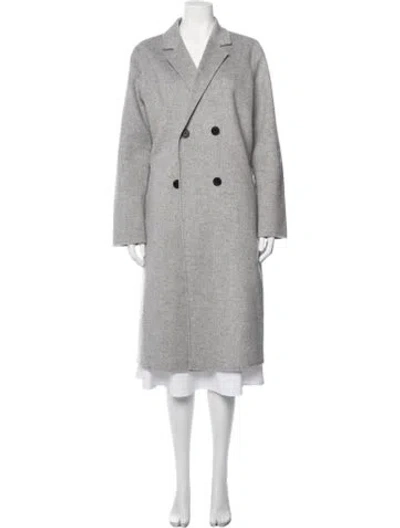 Pre-owned Claudie Pierlot Cashmere Coat In Grey