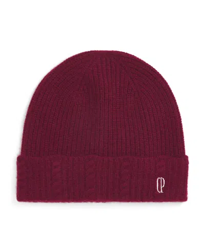 Claudie Pierlot Cashmere Embroidered Beanie In Red